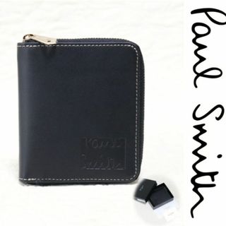 ポールスミス(Paul Smith)の新品箱付き【ポールスミス】ステッチハイライト ラウンドファスナー2つ折り財布 黒(折り財布)