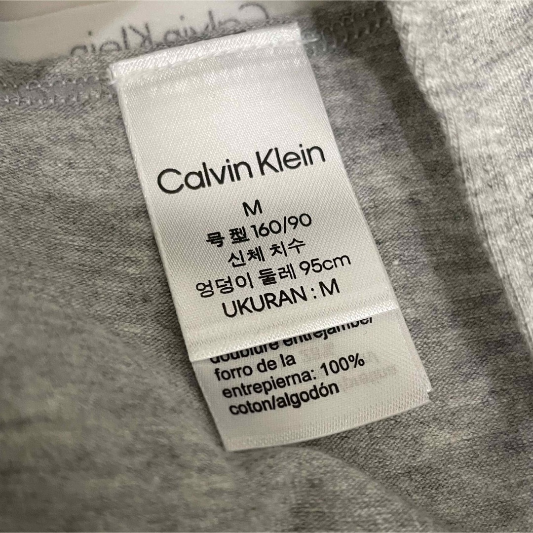 Calvin Klein(カルバンクライン)の新品未使用　カルバンクライン Tバック　グレー　ウェストロゴ　タンガ　M レディースの下着/アンダーウェア(ショーツ)の商品写真