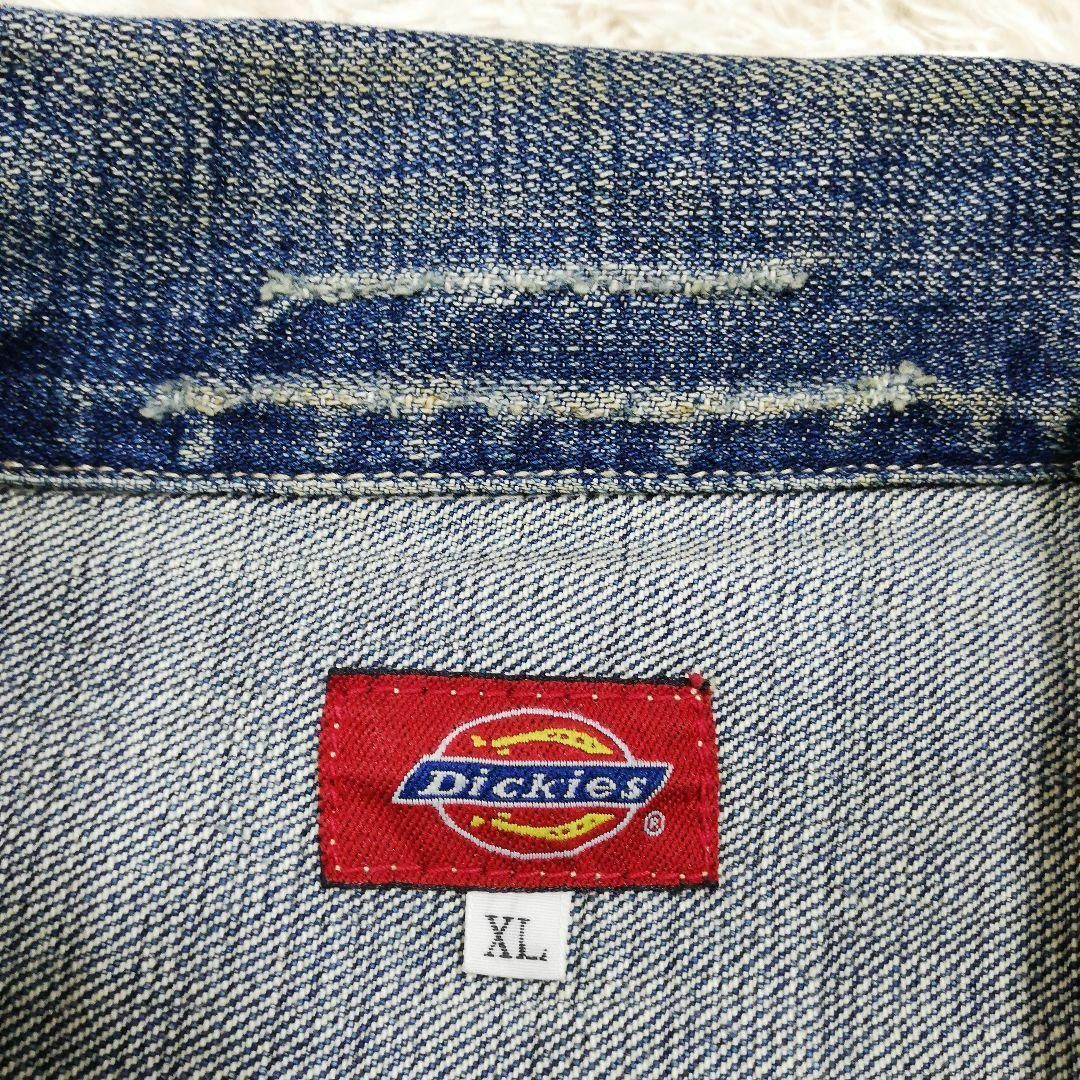 Dickies(ディッキーズ)のDickies  デニムベスト　デニムジャケット　Gジャン ブルー　メンズ　XL メンズのトップス(ベスト)の商品写真