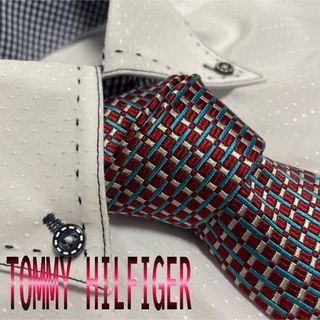 トミーヒルフィガー(TOMMY HILFIGER)のトミーヒルフィガー　ネクタイ【美品】チェック柄　光沢　厚手(ネクタイ)