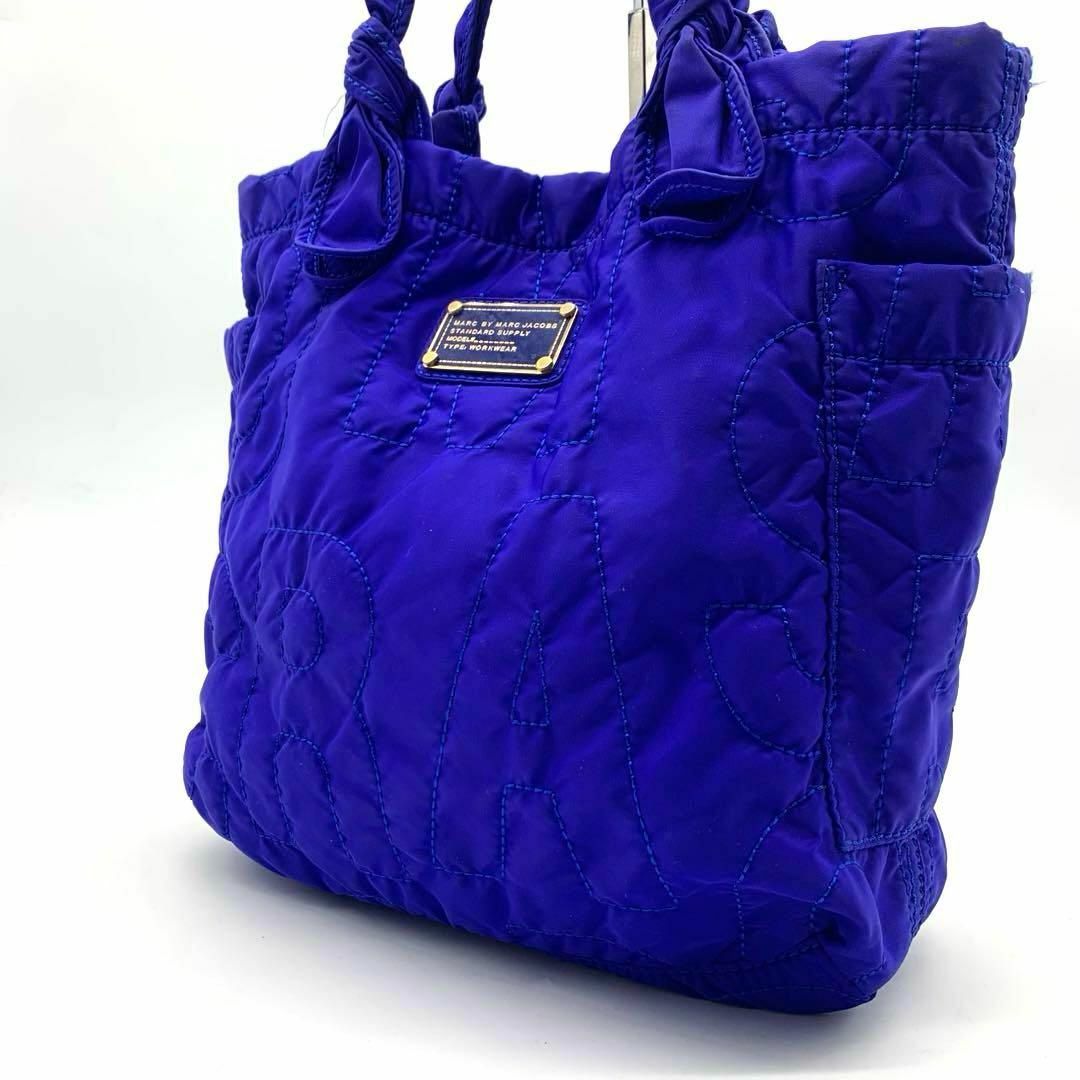 MARC BY MARC JACOBS(マークバイマークジェイコブス)の極美品 マークバイマークジェイコブス ナイロン トートバッグ 青 ブルー 肩掛け レディースのバッグ(トートバッグ)の商品写真
