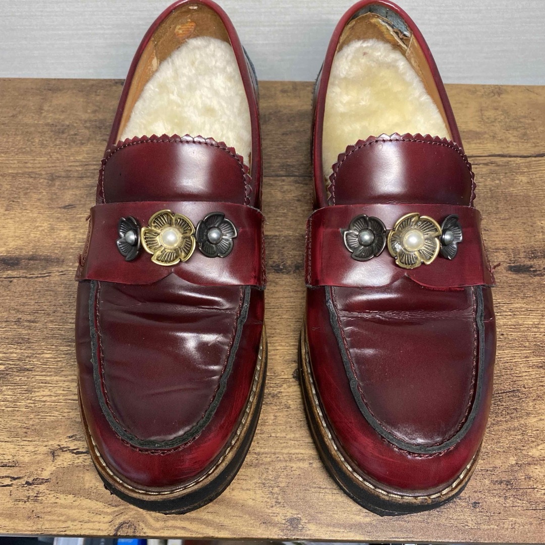 COACH(コーチ)のCoach red lenox loafer 本革インソールローファー 厚底 レディースの靴/シューズ(ローファー/革靴)の商品写真