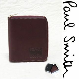 Paul Smith - 新品箱付き【ポールスミス】ステッチハイライト ラウンドファスナー2つ折り財布 茶