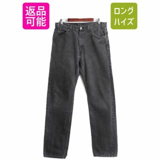 リーバイス(Levi's)の90s リーバイス 505 ブラック デニム パンツ メンズ 36 34 / 古着 90年代 オールド Levis ジーンズ ジーパン Gパン スリム ストレート 黒(デニム/ジーンズ)