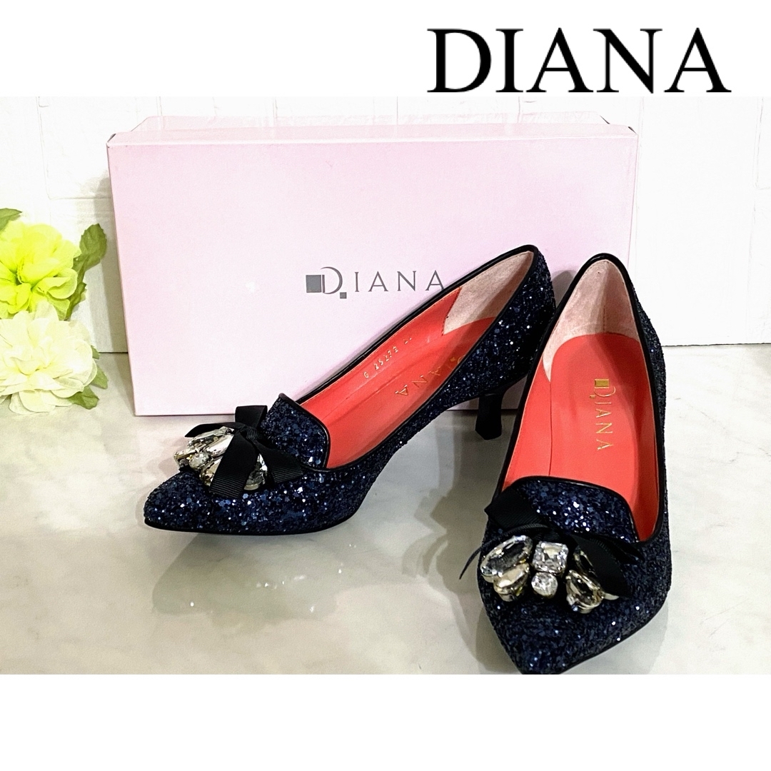 DIANA(ダイアナ)のDIANA ラメ パンプス 23.5㎝ レディースの靴/シューズ(ハイヒール/パンプス)の商品写真