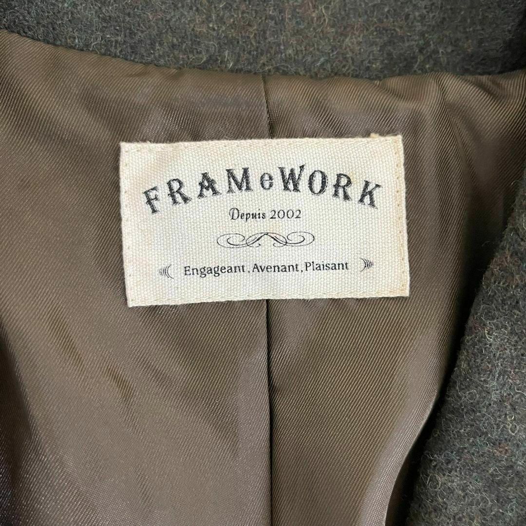 FRAMeWORK(フレームワーク)の【大人気◎】FRAMe WORK ツイードテーラードジャケット 36 カシミヤ レディースのジャケット/アウター(テーラードジャケット)の商品写真