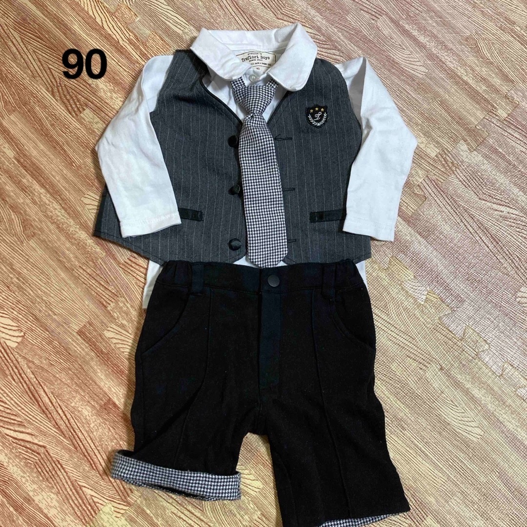 入園式　卒園式　フォーマル　男の子　90 セット キッズ/ベビー/マタニティのキッズ服男の子用(90cm~)(ドレス/フォーマル)の商品写真