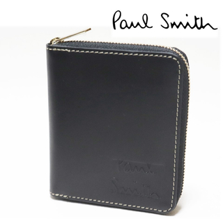 ポールスミス(Paul Smith)の《ポールスミス》箱付新品 立体ロゴ レザーラウンドジップ2つ折り財布 ウォレット(折り財布)
