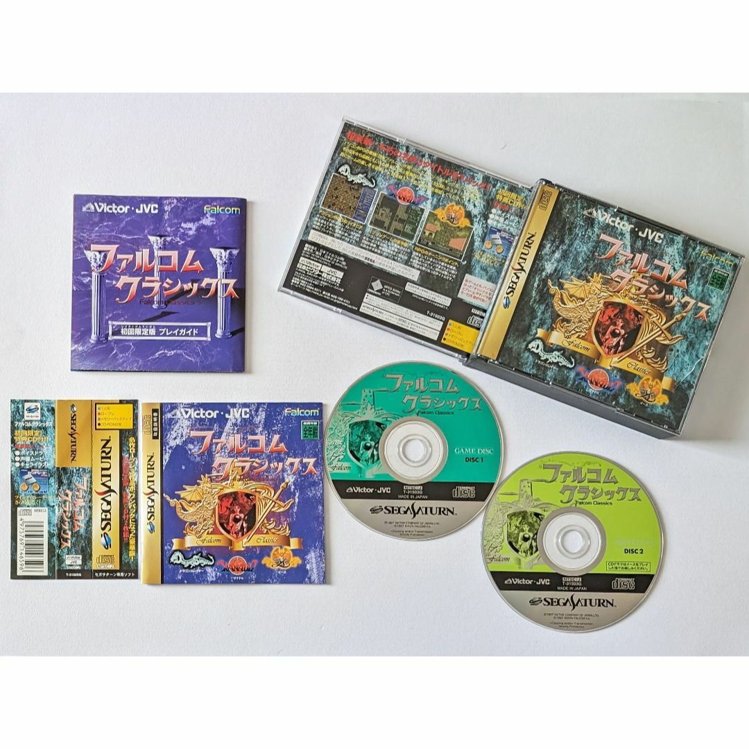 SEGA(セガ)のセガサターン ファルコムクラシックス 限定版 帯CDあり　Sega Saturn エンタメ/ホビーのゲームソフト/ゲーム機本体(家庭用ゲームソフト)の商品写真