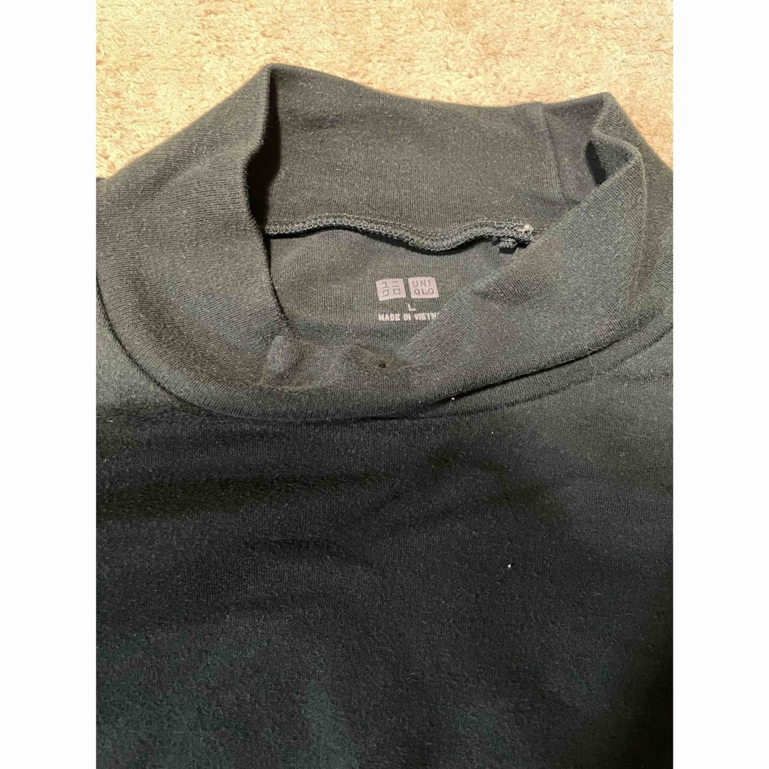 UNIQLO(ユニクロ)の【ユニクロ】ハイネックTシャツ　ダークグリーン メンズのトップス(Tシャツ/カットソー(半袖/袖なし))の商品写真