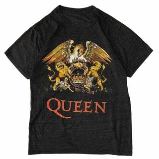 MUSIC TEE - QUEEN クイーン ロック バンド半袖Tシャツ Crest 紋章 x46