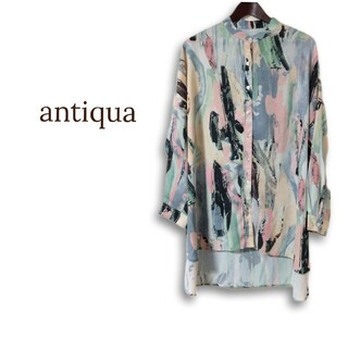 antiqua - antiqua アンティカ ロングシャツ