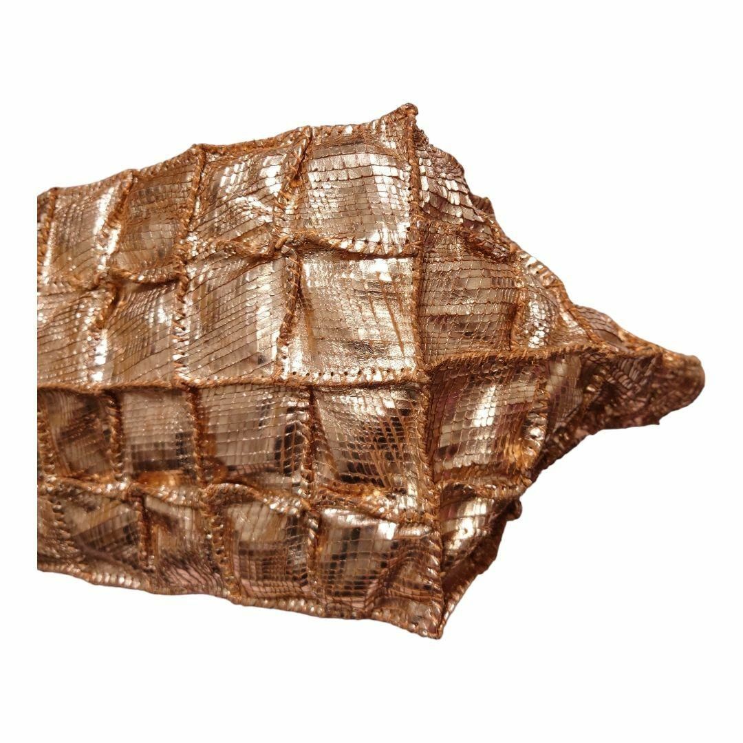 JAMIN PUECH(ジャマンピュエッシュ)のジャマンピュエッシュ　HONU オヌ　トートバッグ　レザー　ゴールド　大容量 レディースのバッグ(トートバッグ)の商品写真