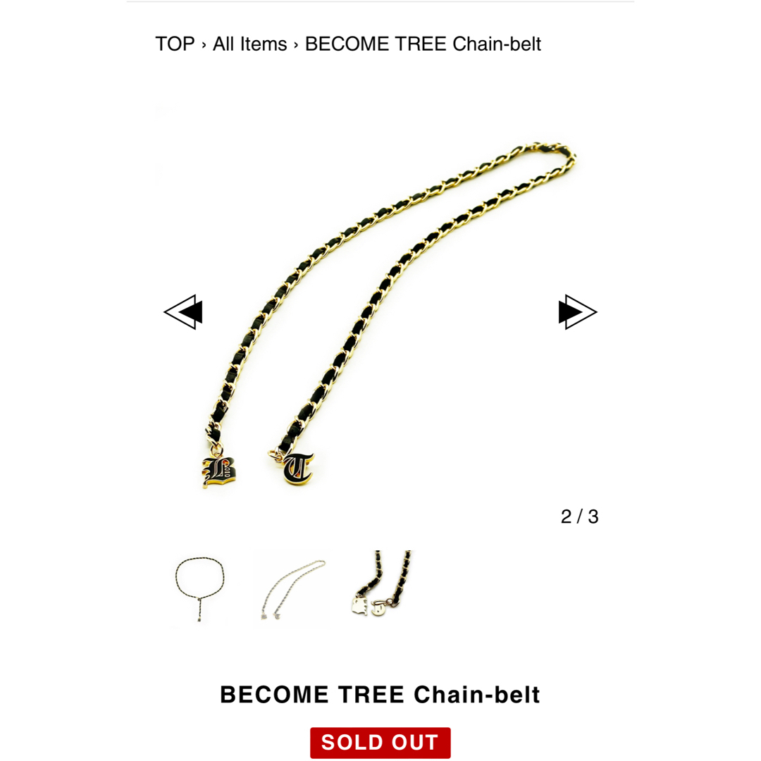 BECOME TREE Chain-belt メンズのファッション小物(ベルト)の商品写真