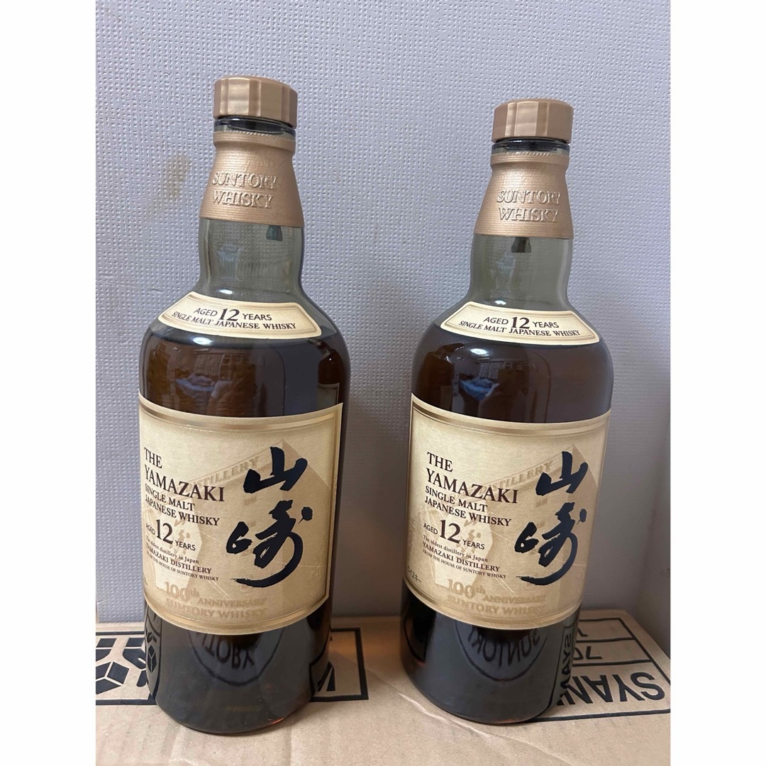 山崎12年空瓶2本セット 食品/飲料/酒の酒(ウイスキー)の商品写真
