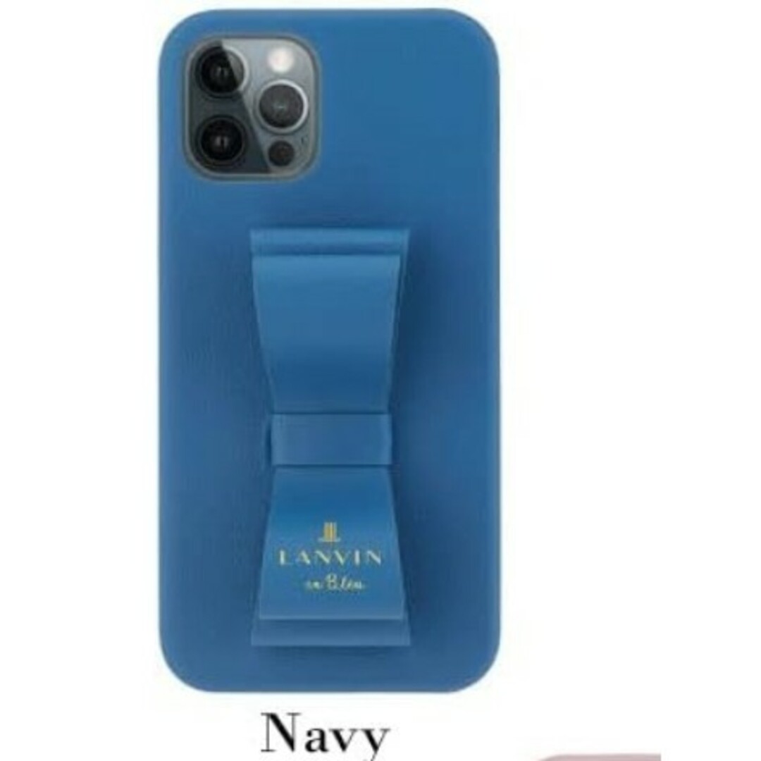 LANVIN en Bleu(ランバンオンブルー)のLANVIN en Bleu 携帯ケース ネイビー スマホ/家電/カメラのスマートフォン/携帯電話(その他)の商品写真