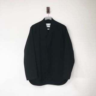 新品22AW INTERIM インテリム オープンカラー シャツ 灰105O△の通販