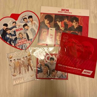 アイコン(iKON)のiKON クリスマスカード、ノート、ステッカー(アイドルグッズ)