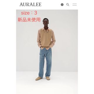 オーラリー(AURALEE)のAURALEE FADED LIGHT DENIM WIDE PANTS(デニム/ジーンズ)