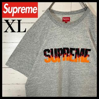 シュプリーム(Supreme)の【超絶人気モデル】シュプリーム☆ファイヤーパターン 刺繍ロゴ Tシャツ XL(Tシャツ/カットソー(半袖/袖なし))