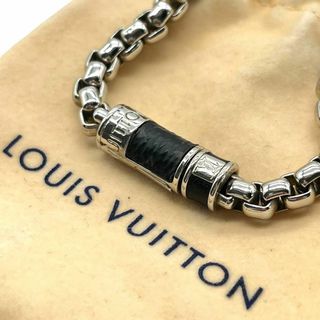 ルイヴィトン(LOUIS VUITTON)の美品 LOUIS VUITTON ブレスレット モノグラム エクリプス シルバー(ブレスレット)