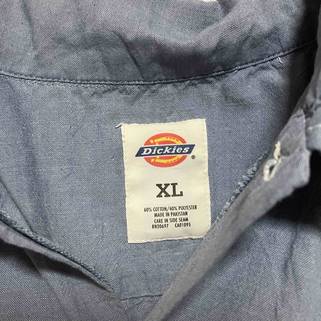 Dickies(ディッキーズ)のディッキーズ 長袖ワークシャツワンポイント刺繍ロゴZ1108 メンズのトップス(シャツ)の商品写真