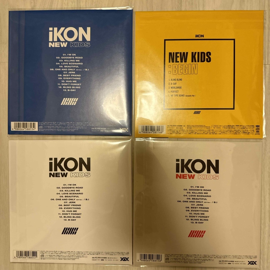 iKON(アイコン)のiKON NEW KIDS リリイベ3形態+NEW KIDS BIGIN エンタメ/ホビーのCD(K-POP/アジア)の商品写真