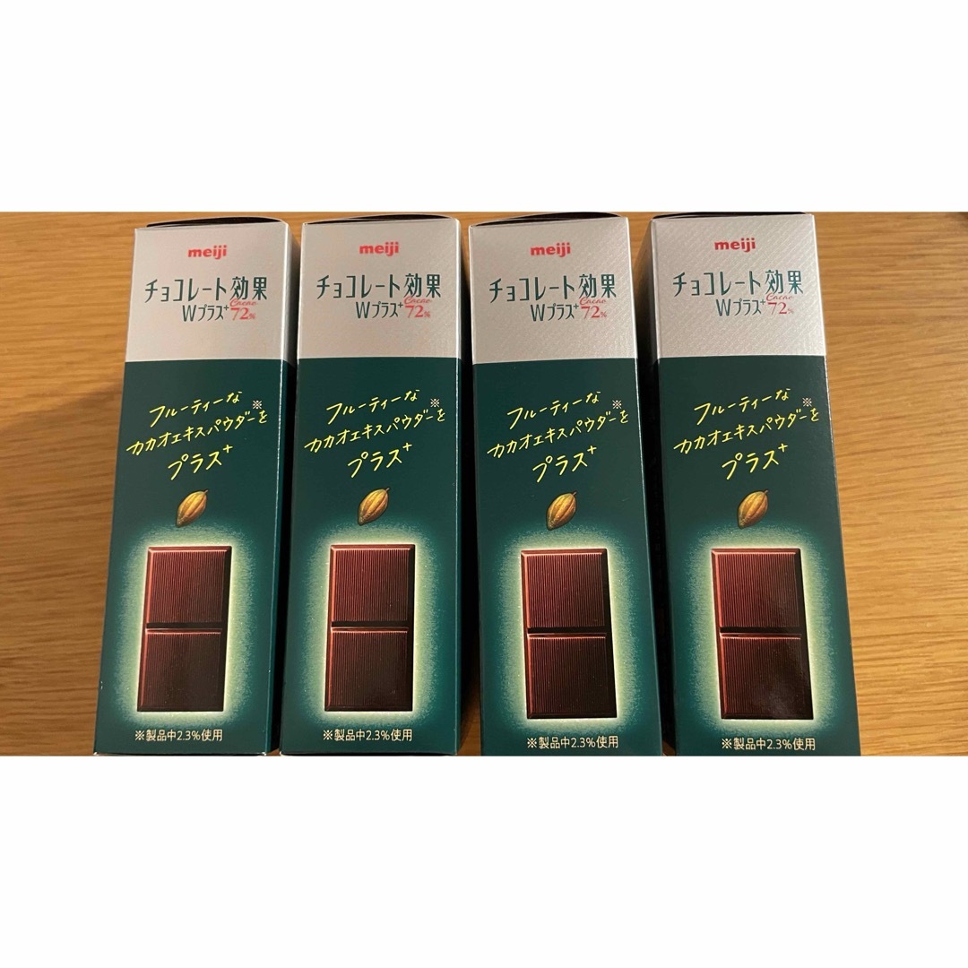 明治(メイジ)の明治 チョコレート効果Wダブルプラスカカオ72% 75g×4箱×15個60個 食品/飲料/酒の食品(菓子/デザート)の商品写真