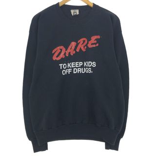 リー(Lee)の古着 90年代 リー Lee D.A.R.E. 薬物乱用予防教育 プリントスウェットシャツ トレーナー USA製 メンズL ヴィンテージ /eaa431491(スウェット)