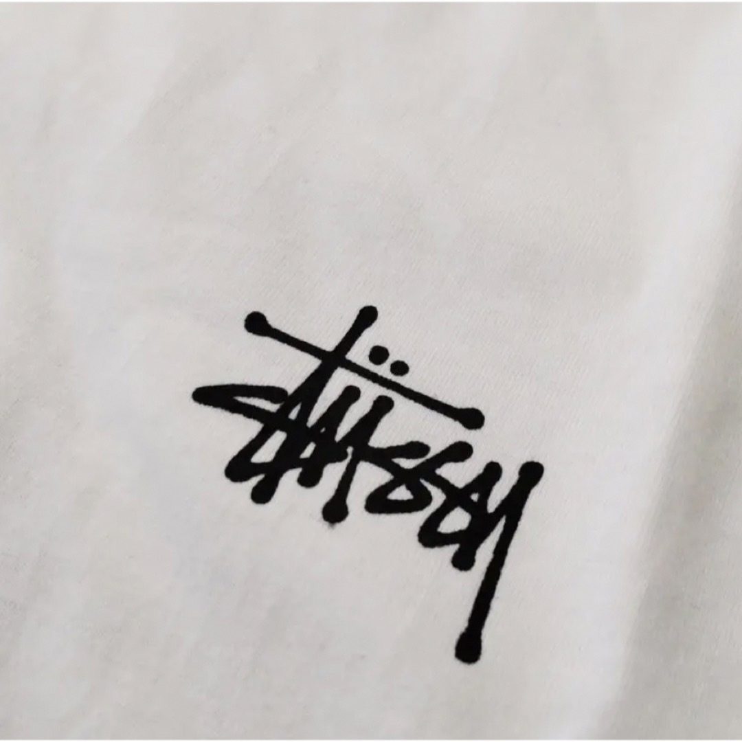 STUSSY(ステューシー)のstussy ステューシー 長袖 ロンT カットソー ベイシック ホワイト  L メンズのトップス(Tシャツ/カットソー(七分/長袖))の商品写真