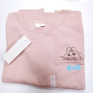 ジーユー(GU)のGU おぱんちゅうさぎ Tシャツ ピンク Lサイズ(Tシャツ(半袖/袖なし))