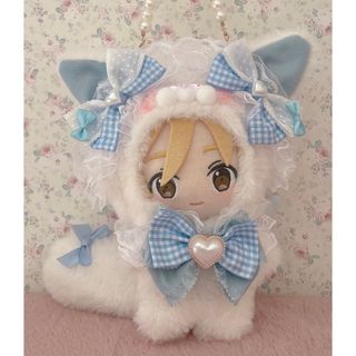 あんスタ♡ぬい服♡韓国風ロリータゆめかわ姫系♡天使の羽ねこの着ぐるみ♡水色(その他)