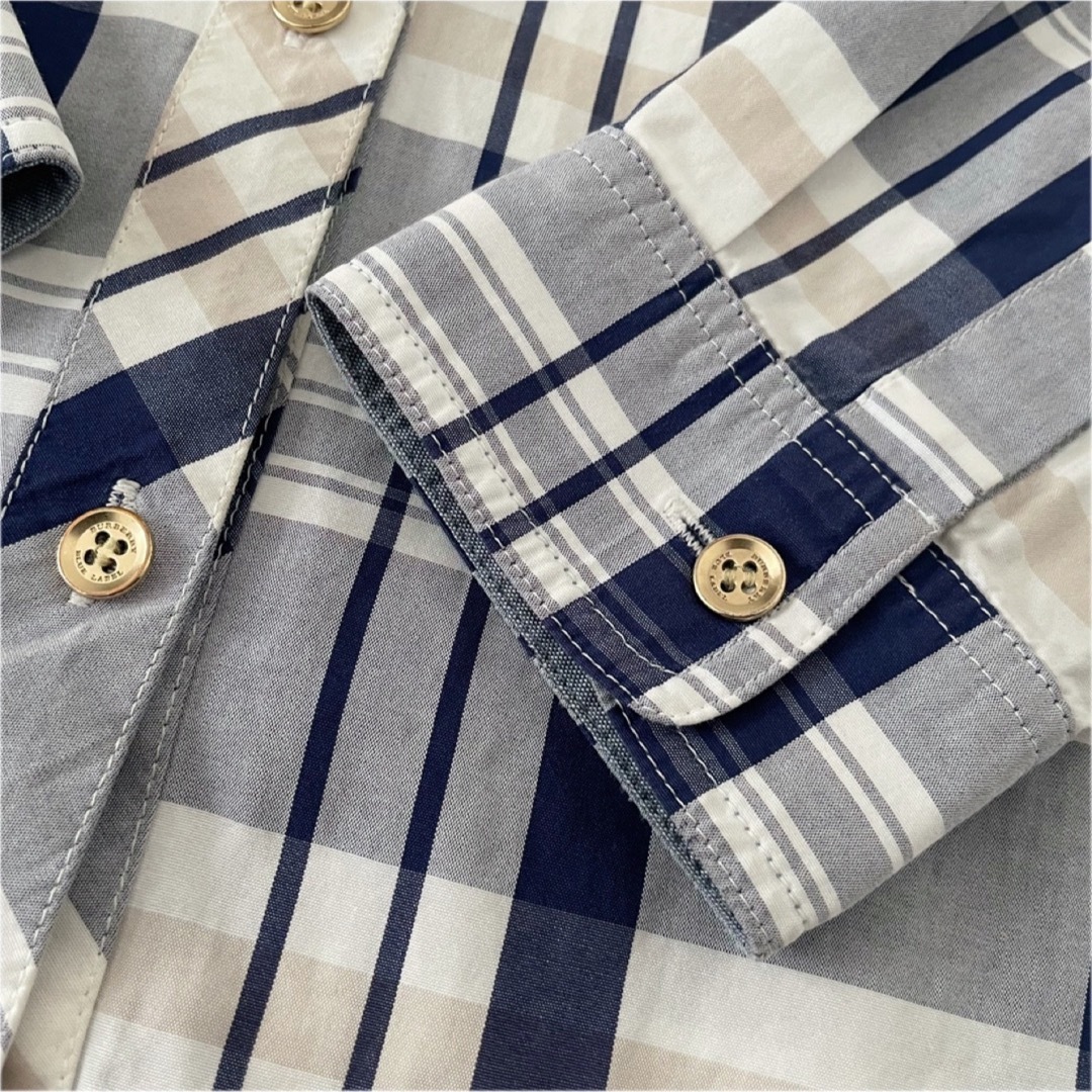 BURBERRY BLUE LABEL(バーバリーブルーレーベル)の美品 BURBERRY BLUE LABEL  チェック ブラウス シャツ レディースのトップス(シャツ/ブラウス(長袖/七分))の商品写真