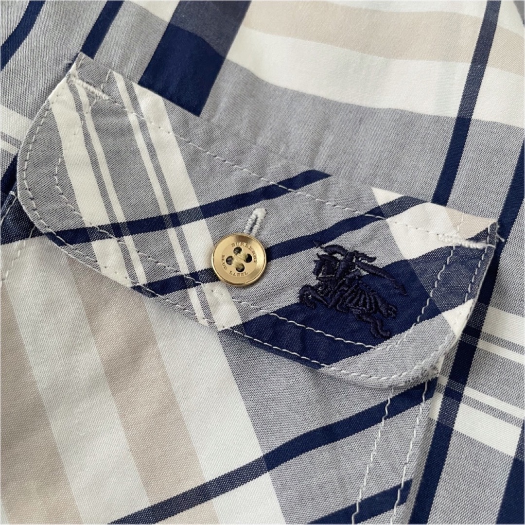 BURBERRY BLUE LABEL(バーバリーブルーレーベル)の美品 BURBERRY BLUE LABEL  チェック ブラウス シャツ レディースのトップス(シャツ/ブラウス(長袖/七分))の商品写真