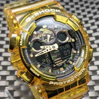 カシオ(CASIO)のG-SHOCK GA-100 キャンディイエロー [電池新品](腕時計(アナログ))