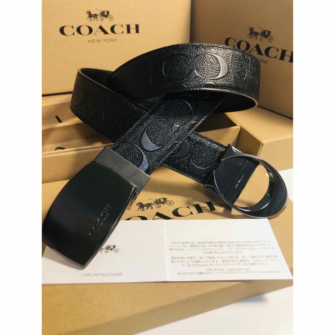 COACH(コーチ)のCOACHコーチ新品正規品リバーシブルレザーベルト　回転バックル2個 メンズのファッション小物(ベルト)の商品写真