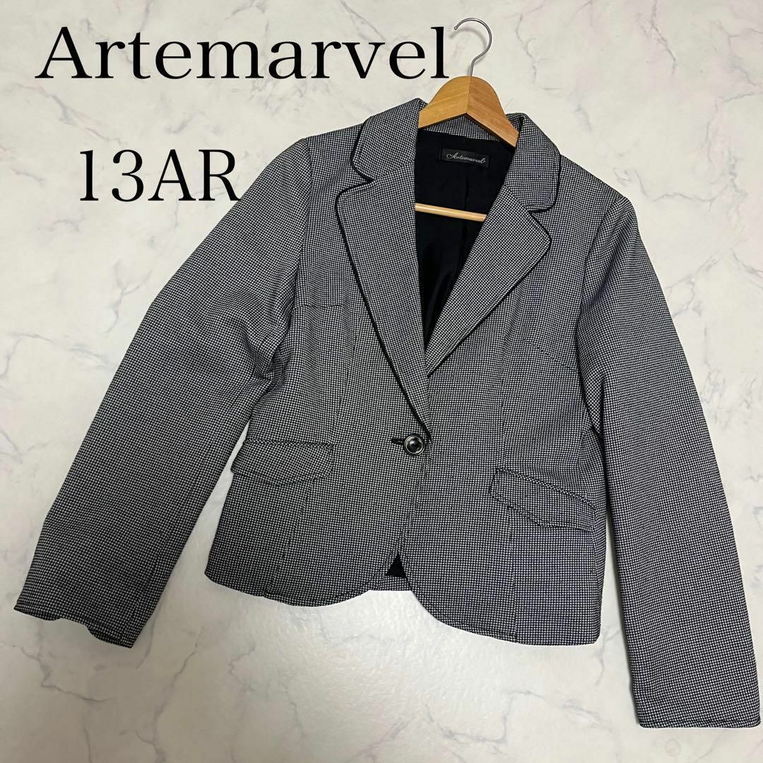 Artemarvel テーラードジャケット 千鳥格子 新入社員 社会人 スーツ レディースのジャケット/アウター(テーラードジャケット)の商品写真