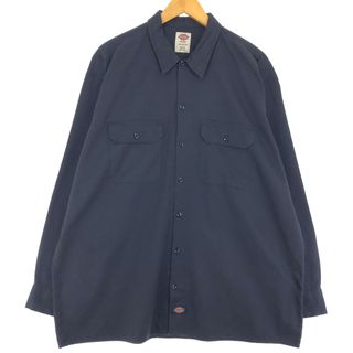 ディッキーズ(Dickies)の古着 ディッキーズ Dickies 長袖 ワークシャツ メンズXL /eaa431736(シャツ)