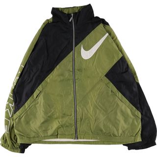 ナイキ(NIKE)の古着 90年代 ナイキ NIKE デカロゴ ビッグロゴ 袖プリント ナイロンジャケット メンズXL ヴィンテージ /eaa428460(ナイロンジャケット)