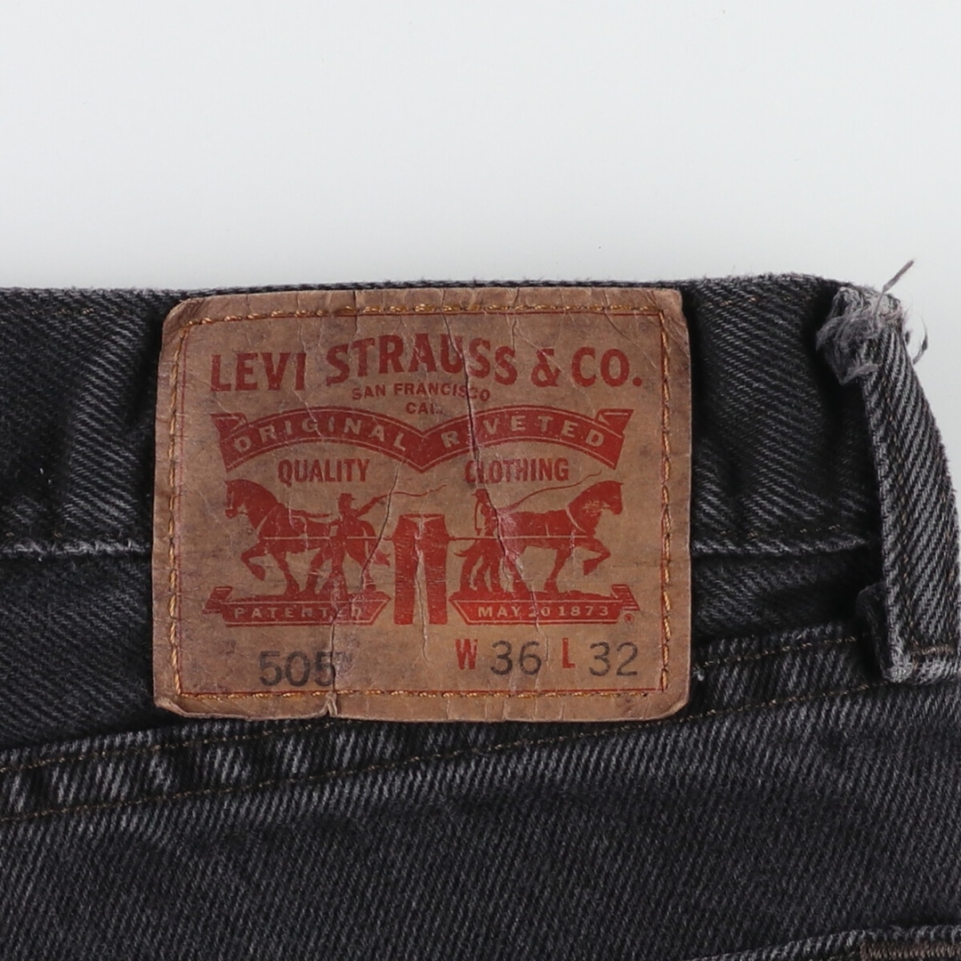 Levi's(リーバイス)の古着 リーバイス Levi's 505 ブラックデニム テーパードデニムパンツ メンズw36 /eaa428748 メンズのパンツ(デニム/ジーンズ)の商品写真