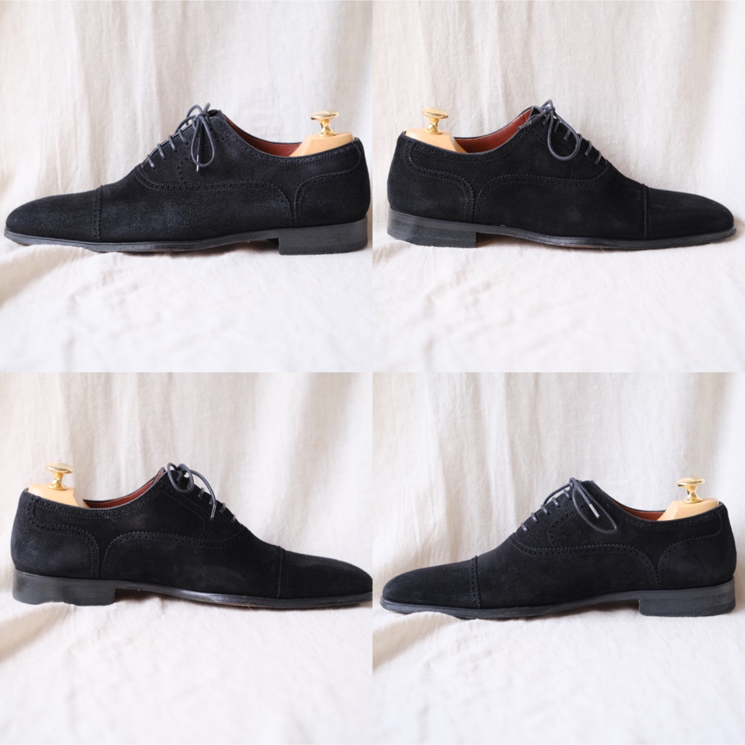 MAGNANNI(マグナーニ)の美品MAGNANNI ブローギングスウェードストレートチップ 黒38 メンズの靴/シューズ(ドレス/ビジネス)の商品写真