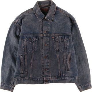 リーバイス(Levi's)の古着 90年代 リーバイス Levi's 70567-0219 後染め デニムジャケット Gジャン USA製 メンズM 長袖 ヴィンテージ /eaa424653(Gジャン/デニムジャケット)