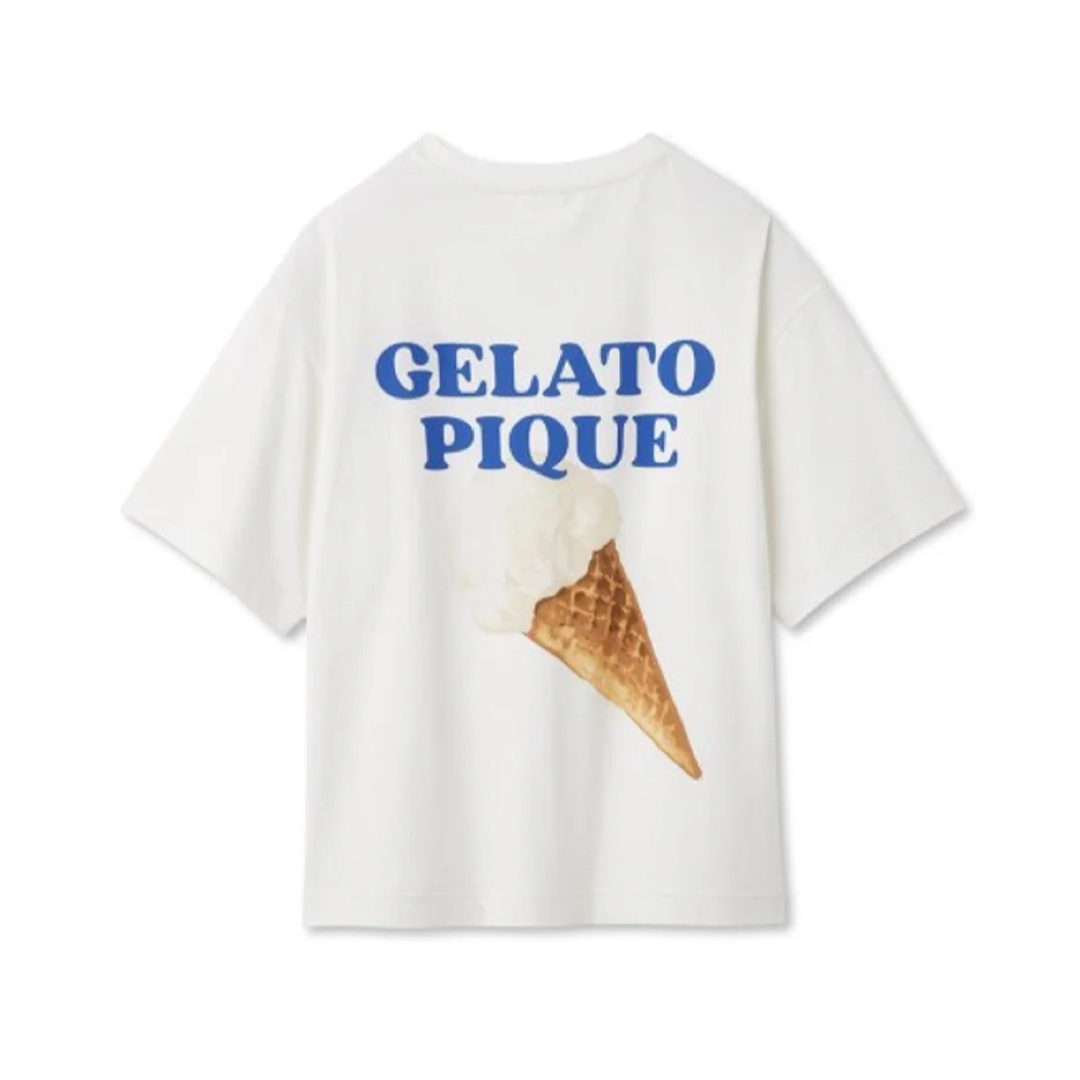 gelato pique(ジェラートピケ)の新品未使用 ジェラートピケ バックプリントTシャツ  アイス レディースのルームウェア/パジャマ(ルームウェア)の商品写真