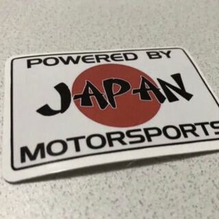 PVC防水ステッカー　MOTORSPORTS パワーバイジャパンモータースポーツ(ステッカー)