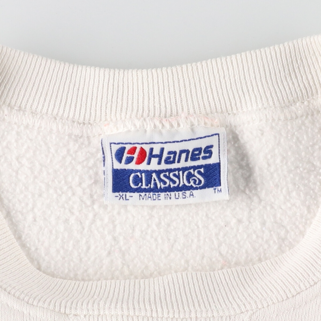 Hanes(ヘインズ)の古着 90年代 ヘインズ Hanes CLASSICS プリントスウェットシャツ トレーナー USA製 メンズXL ヴィンテージ /eaa431844 メンズのトップス(スウェット)の商品写真