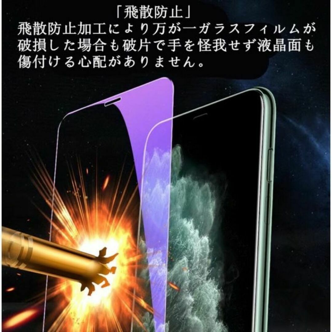 【iPhone13】ブルーライトカットフィルム＋カメラ保護フィルム スマホ/家電/カメラのスマホアクセサリー(保護フィルム)の商品写真