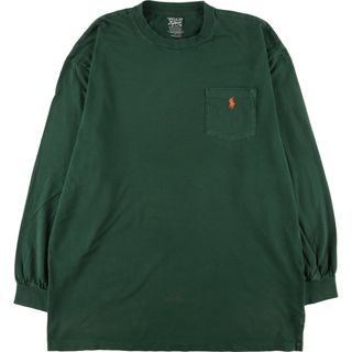 ラルフローレン(Ralph Lauren)の古着 ラルフローレン Ralph Lauren POLO RALPH LAUREN ポケット ロングTシャツ ロンT メンズL 長袖 /eaa428888(Tシャツ/カットソー(半袖/袖なし))