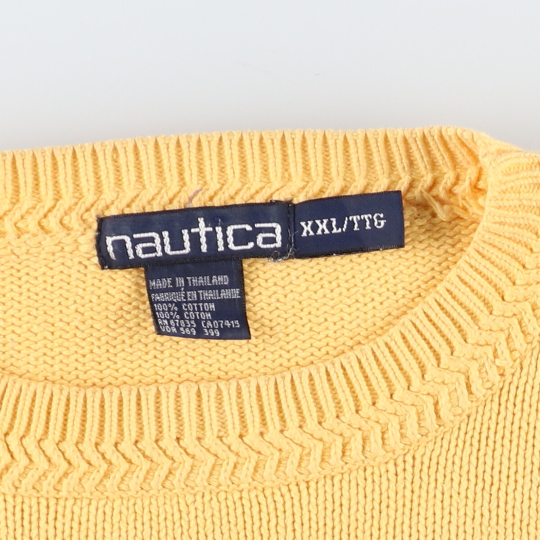 NAUTICA(ノーティカ)の古着 90年代 ノーティカ NAUTICA コットンニットセーター メンズXXL ヴィンテージ /eaa410834 メンズのトップス(ニット/セーター)の商品写真
