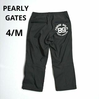 パーリーゲイツ(PEARLY GATES)のパーリーゲイツ　4/M メンズ　ゴルフ　ミドルパンツ　チャコール　バックロゴ(ウエア)