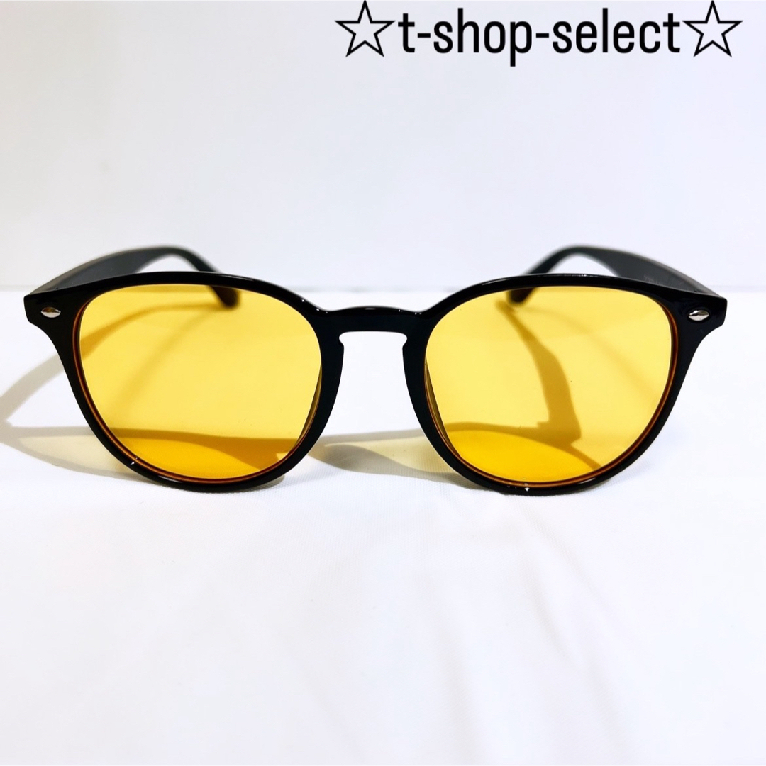 『新品』ボストン×ウェリントン サングラス ライトオレンジ メンズ レディース メンズのファッション小物(サングラス/メガネ)の商品写真